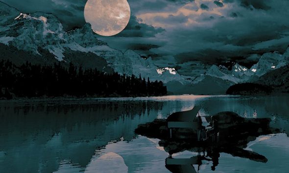 Debussy Clair De Lune - piano in moonlight image