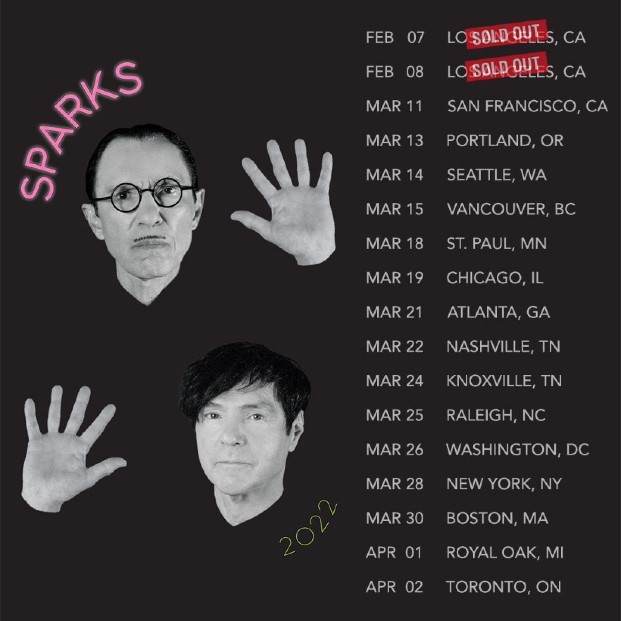 Sparks Announce Highly Anticipated North American Tour