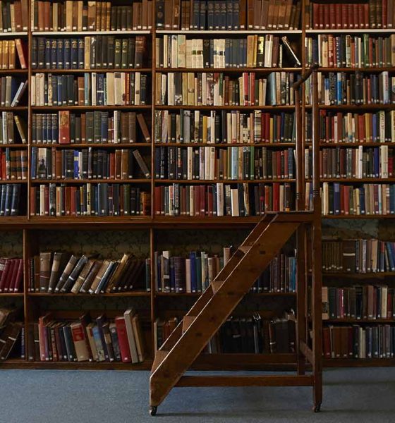 A picture of books on a bookshelf