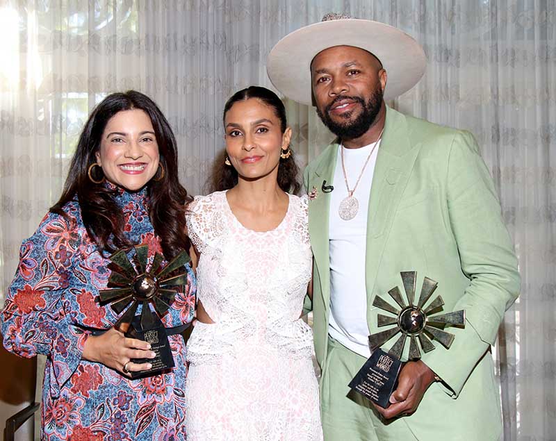 Reshma Saujani, Manuela Testolini and D-Nice